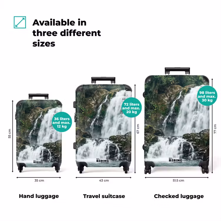 Suitcase - Waterfall - Forest - Nature - Greenery — 3