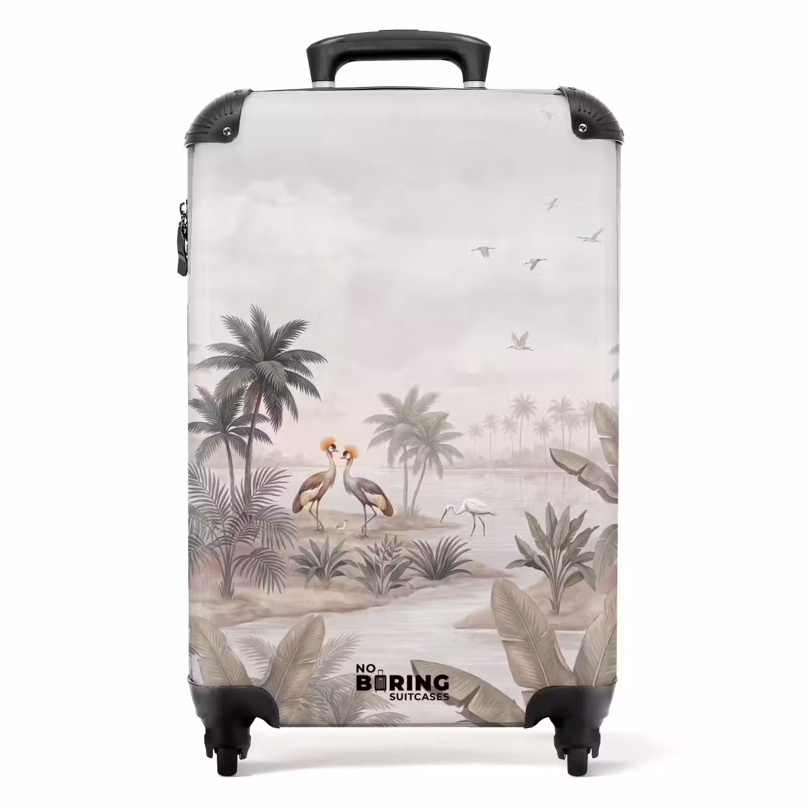 Suitcase - Cranes - Palm Trees - Tropical — 1