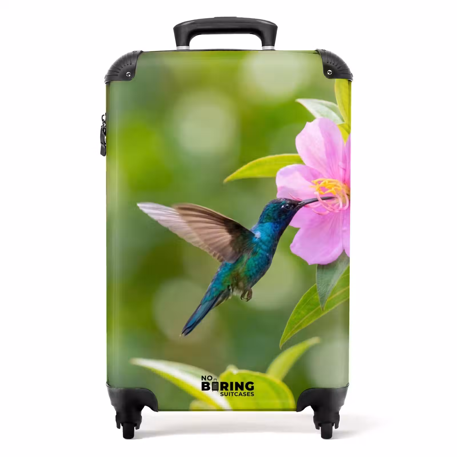 Suitcase - Hummingbird - Flower - Nature - Green — 1
