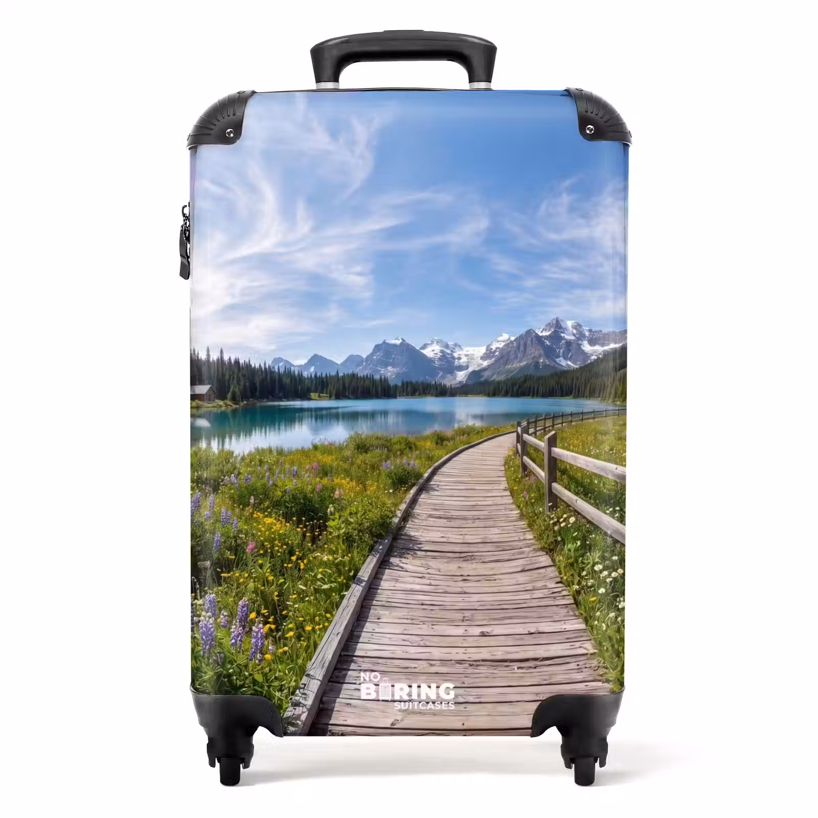Suitcase - Mountains - Lake - Landscape - Blue — 1
