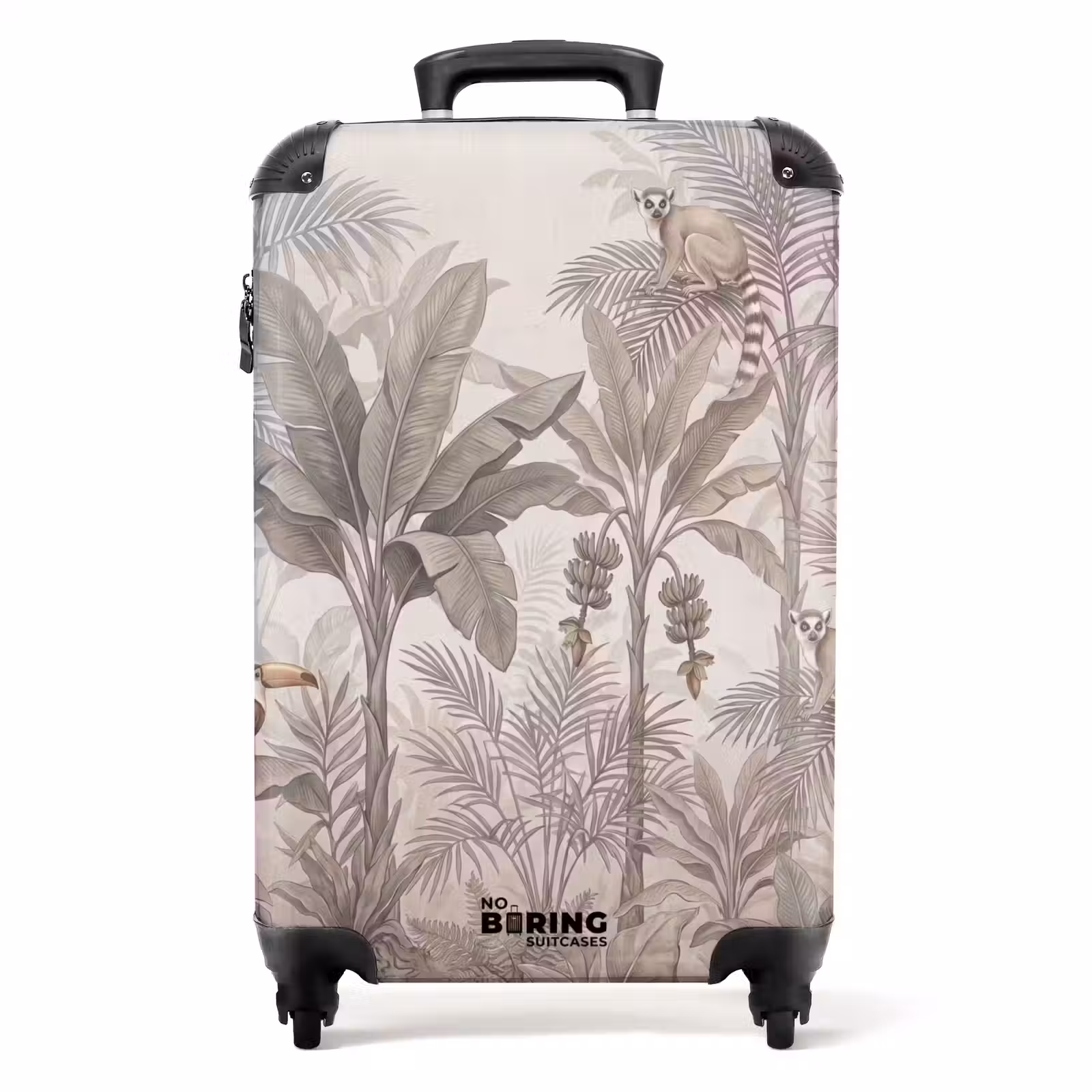Suitcase - Nature - Jungle - Ring-tailed lemur - Brown — 1