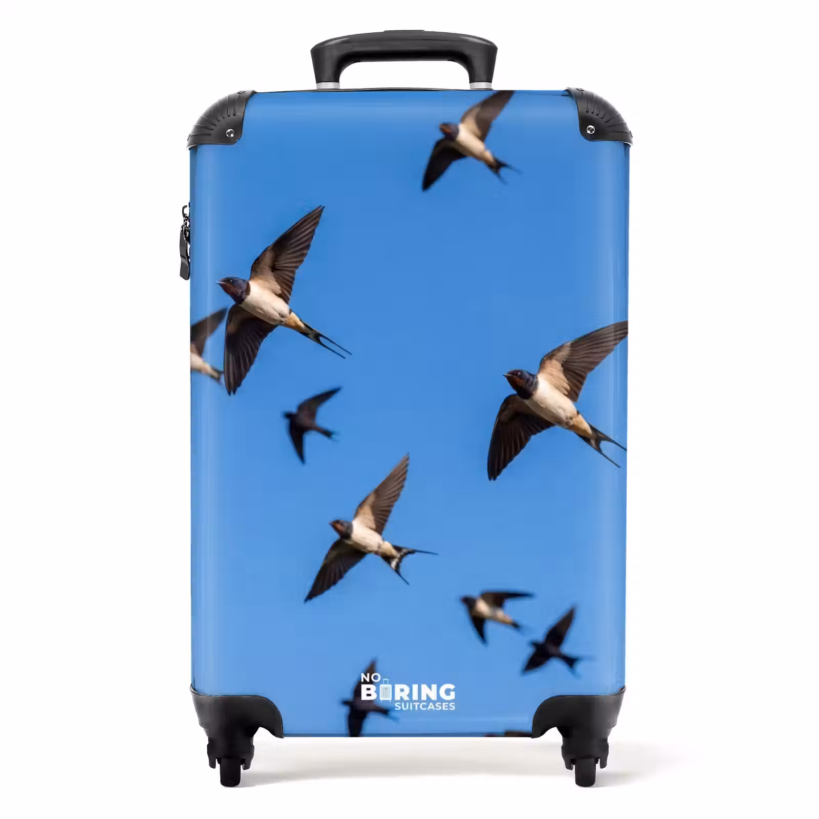 Suitcase - Swallows - Flying - Blue — 1