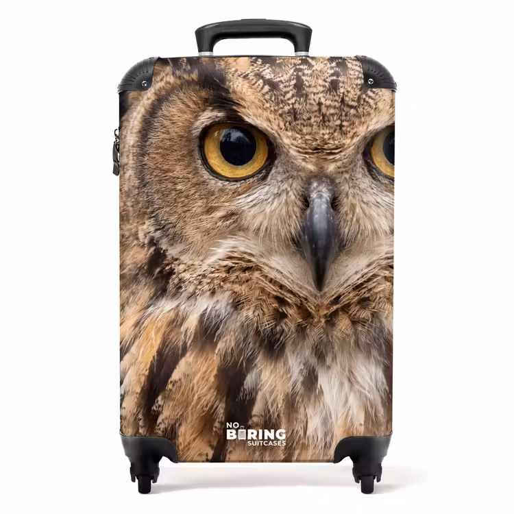 Suitcase - Eagle Owl - Owl - Portrait - Brown — 1