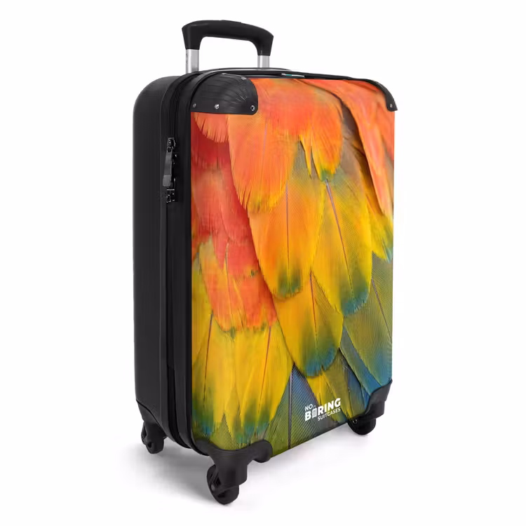 Suitcase - Feathers - Macaw - Colorful — 2