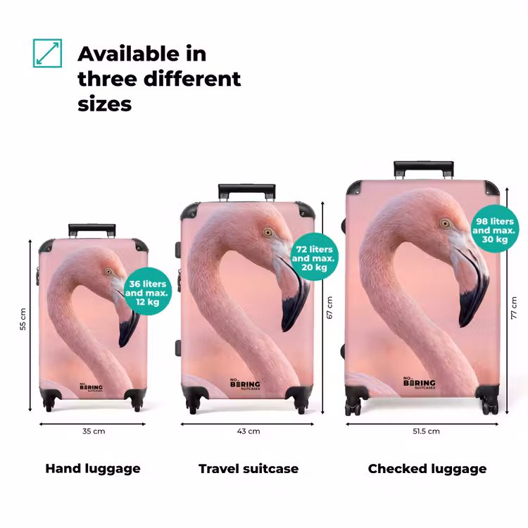 Suitcase - Flamingo - Portrait - Pink — 3
