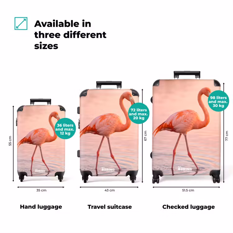 Suitcase - Flamingo - Water - Pink — 3