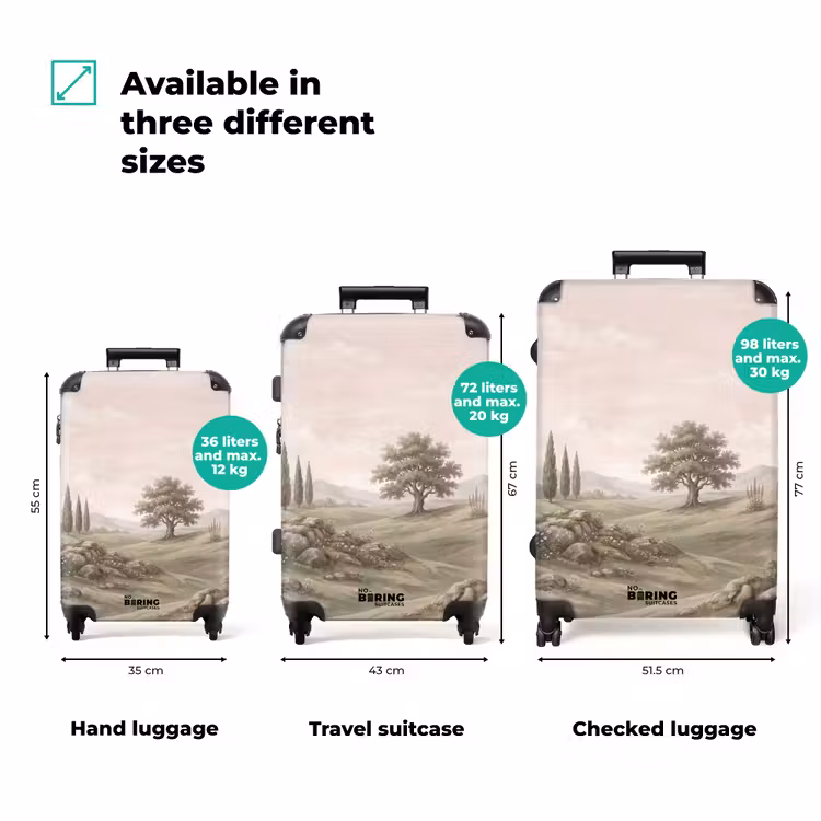 Suitcase - Hilly Landscape - Trees - Nature - Greenery — 3