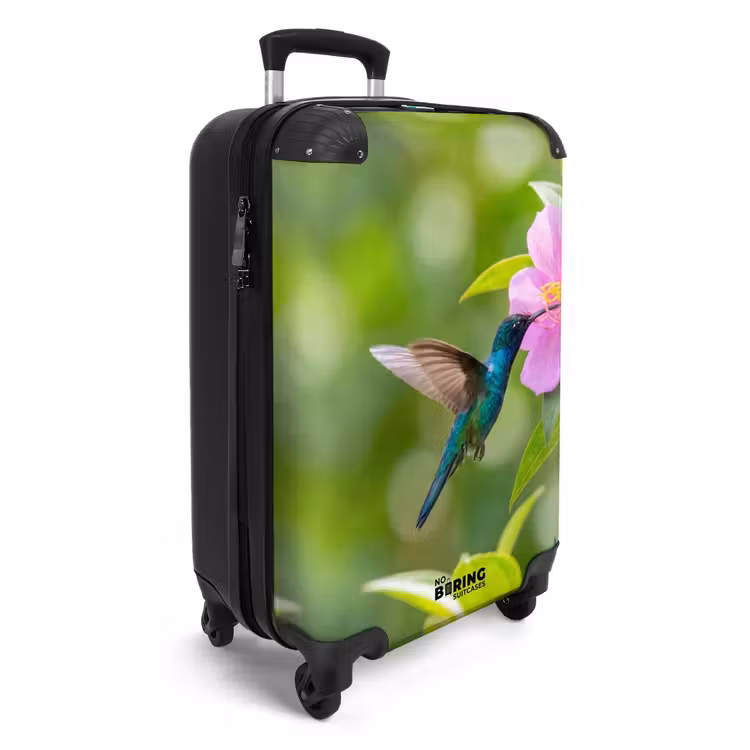 Suitcase - Hummingbird - Flower - Nature - Green — 2