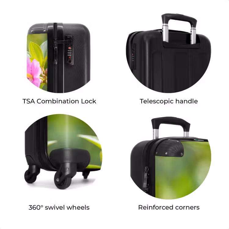 Suitcase - Hummingbird - Flower - Nature - Green — 8