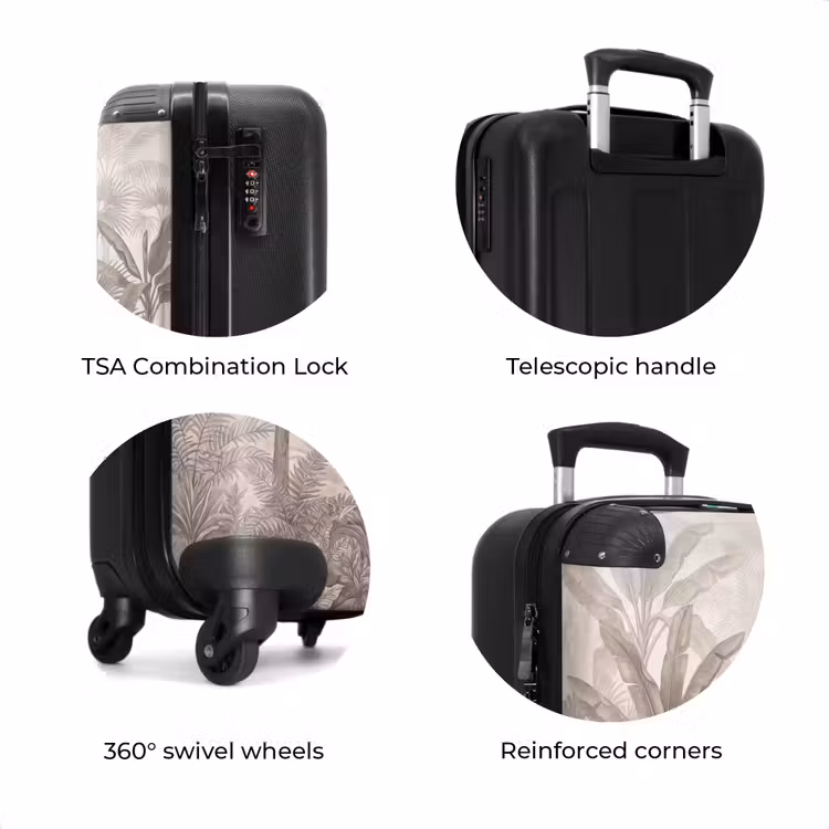 Suitcase - Jungle - Tree of Life - Hummingbird - Beige — 8