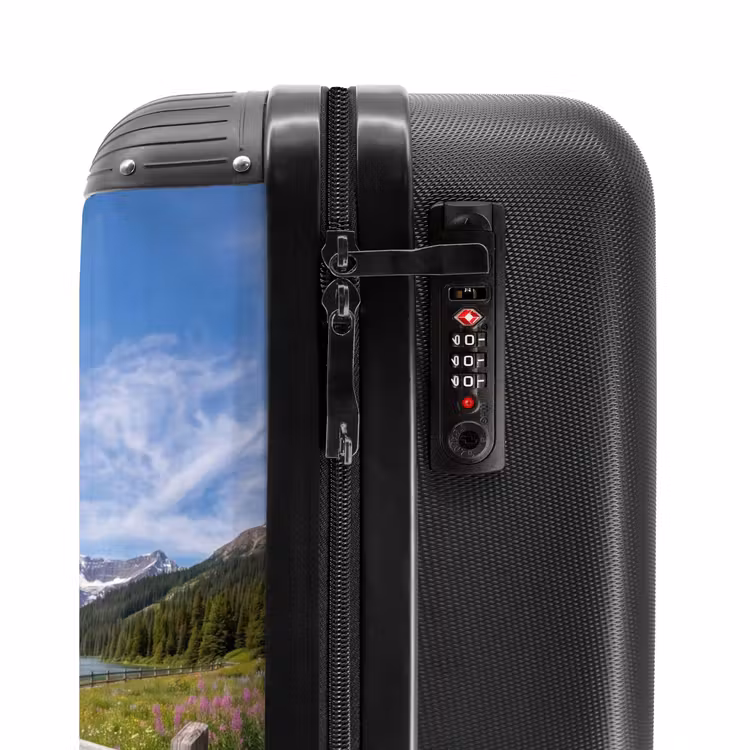 Suitcase - Mountains - Lake - Landscape - Blue — 6