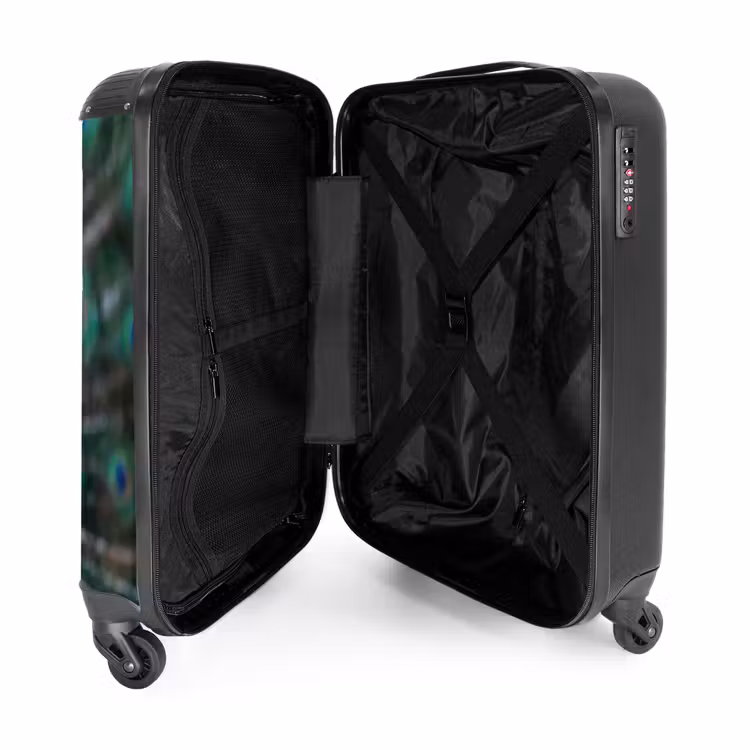 Suitcase - Peacock - Feathers - Blue — 5