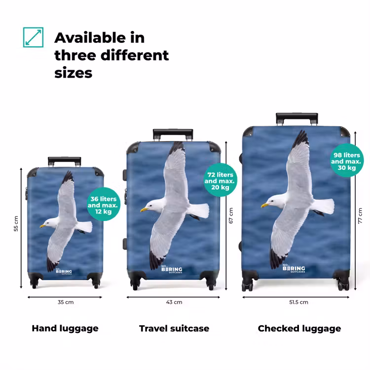 Suitcase - Seagull - Ocean - Blue — 3