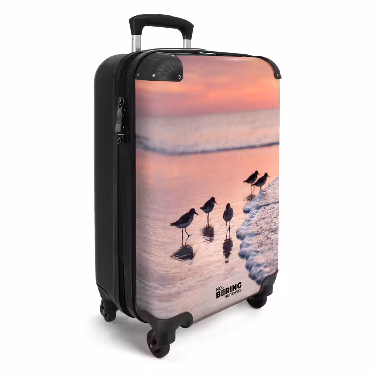 Suitcase - Seagulls - Beach - Sea - Pink — 2