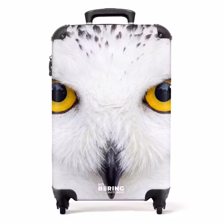 Suitcase - Snowy Owl - Portrait - Yellow — 1