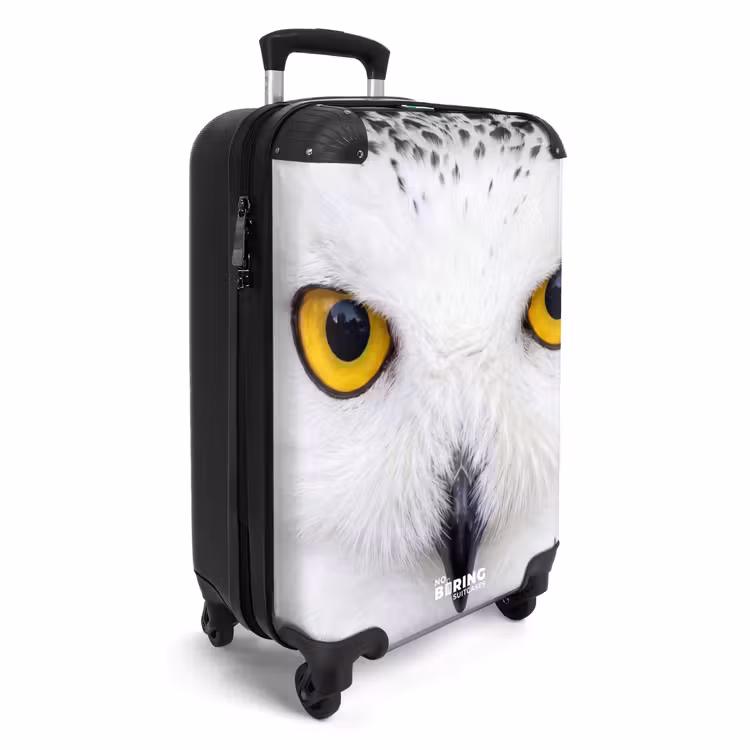Suitcase - Snowy Owl - Portrait - Yellow — 2