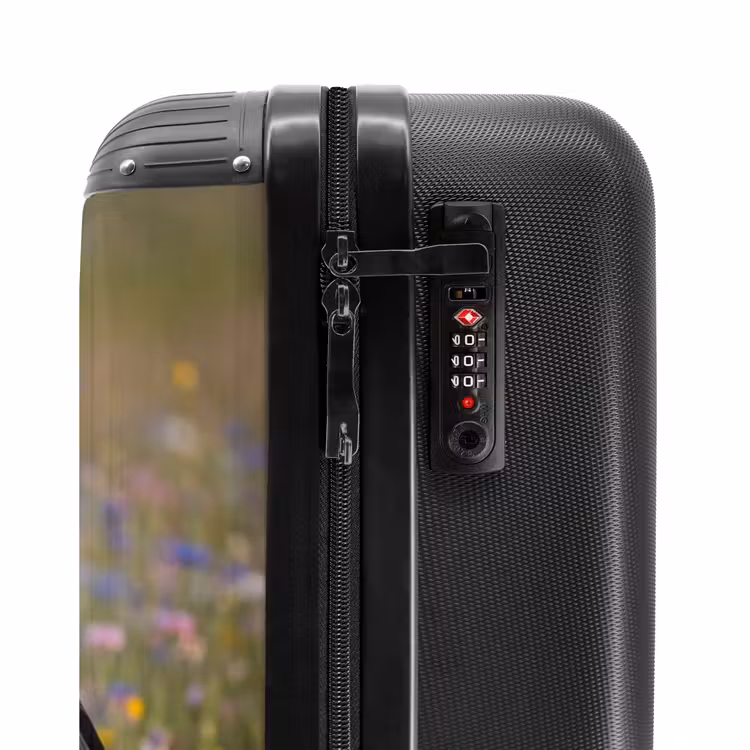 Suitcase - Stork - Flowers - Meadow - Colorful — 6
