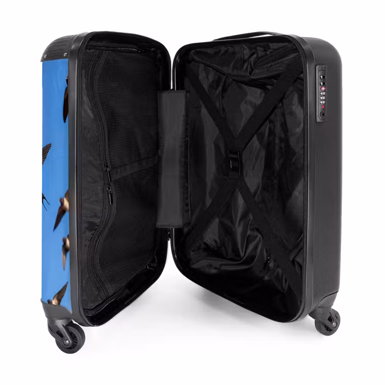 Suitcase - Swallows - Flying - Blue — 5