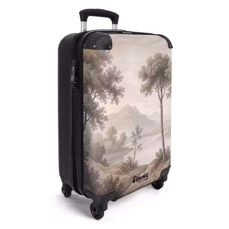Suitcase - Trees - Lake - Mountains - Illustration — 2
