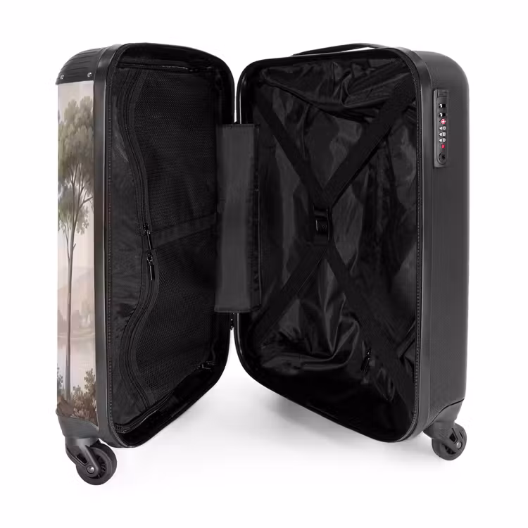 Suitcase - Trees - Lake - Mountains - Illustration — 5