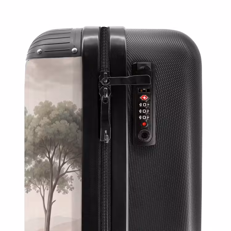 Suitcase - Trees - Lake - Mountains - Illustration — 6