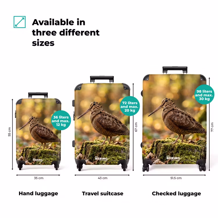 Suitcase - Woodcock - Forest - Leaves - Fall - Camouflaged — 3
