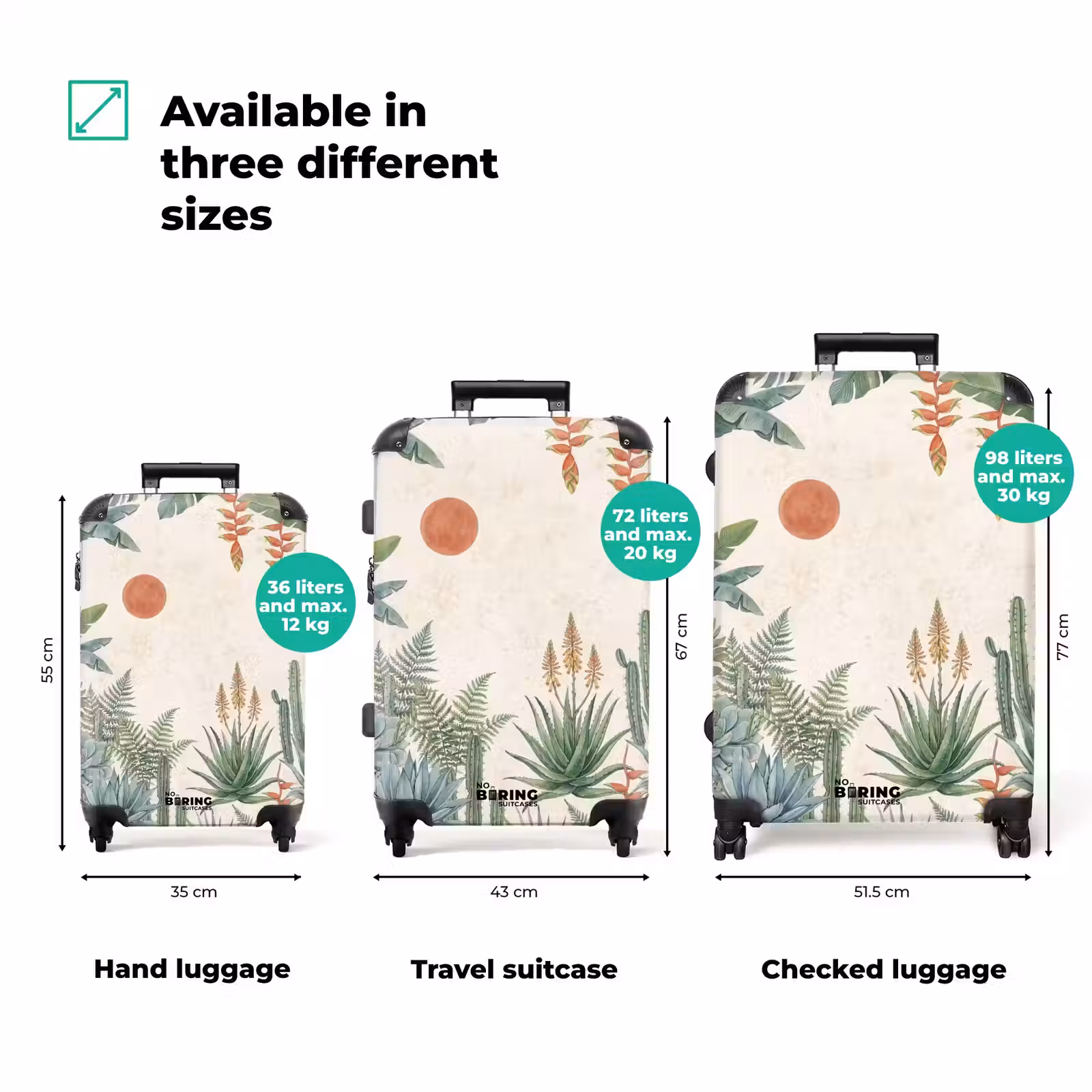 Suitcase - Desert - Plants - Green — 1
