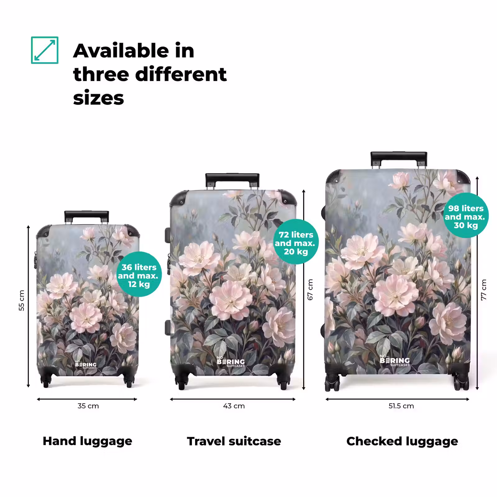 Suitcase - Roses - Illustration - Pink — 1