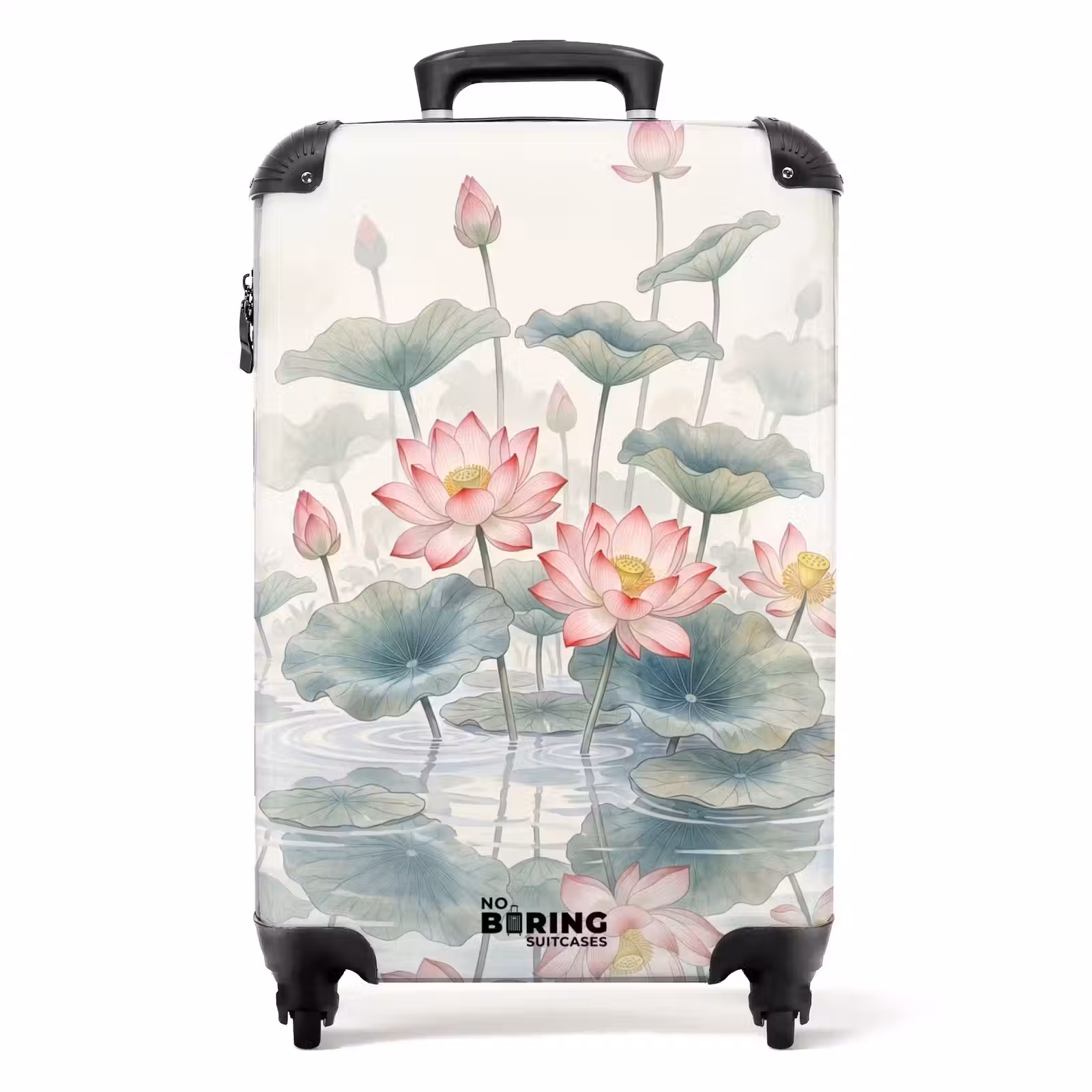 Suitcase - Watercolor - Lotus Flowers - Colorful — 1