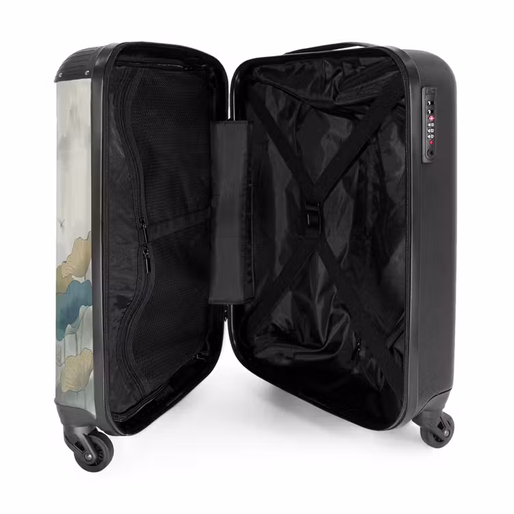 Suitcase - Lotus - Flowers - Green — 5