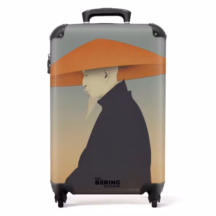 Suitcase - Minimalist - Silhouette - Orange — 1