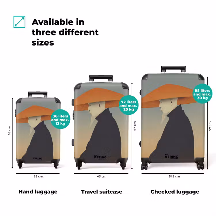 Suitcase - Minimalist - Silhouette - Orange — 3