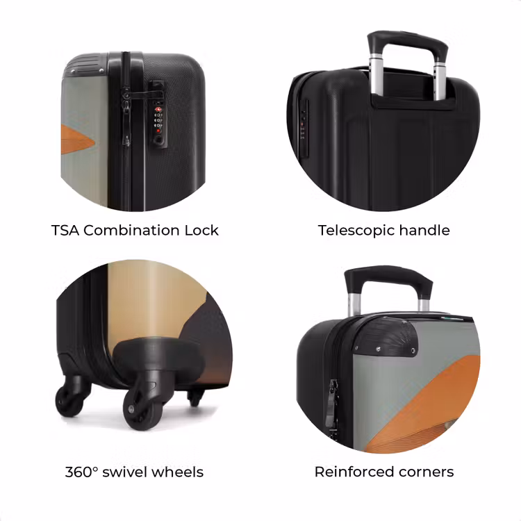 Suitcase - Minimalist - Silhouette - Orange — 8
