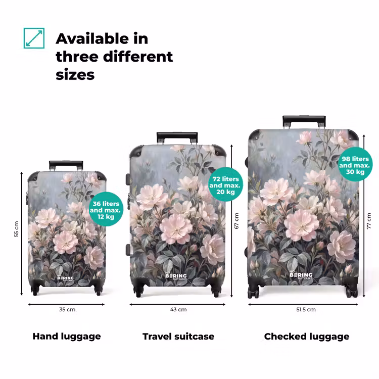 Suitcase - Roses - Illustration - Pink — 1
