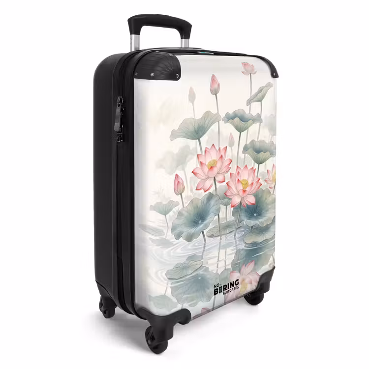 Suitcase - Watercolor - Lotus Flowers - Colorful — 2