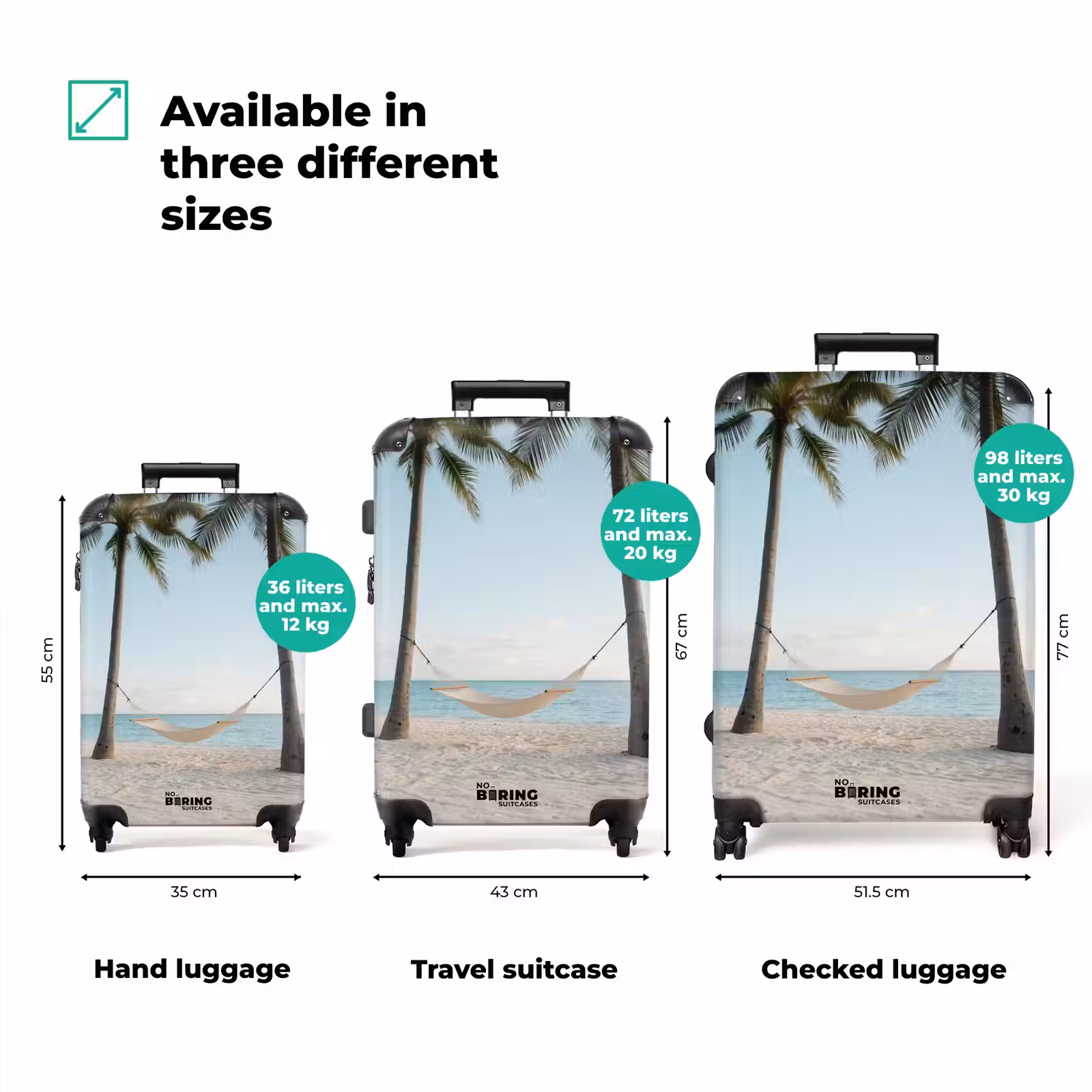 Suitcase - Hammock - Beach - White — 1