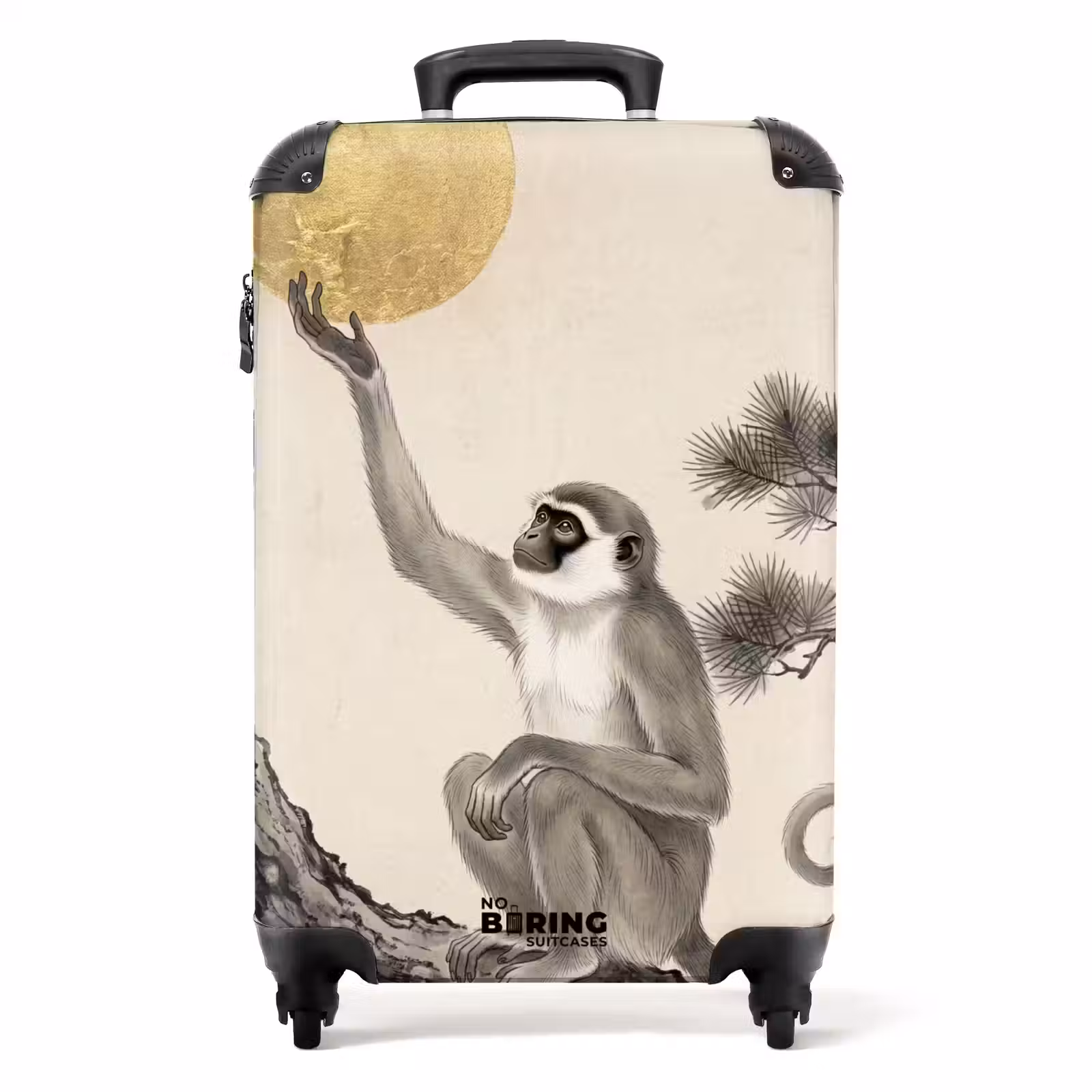 Suitcase - Monkey - Moon - Gold — 1