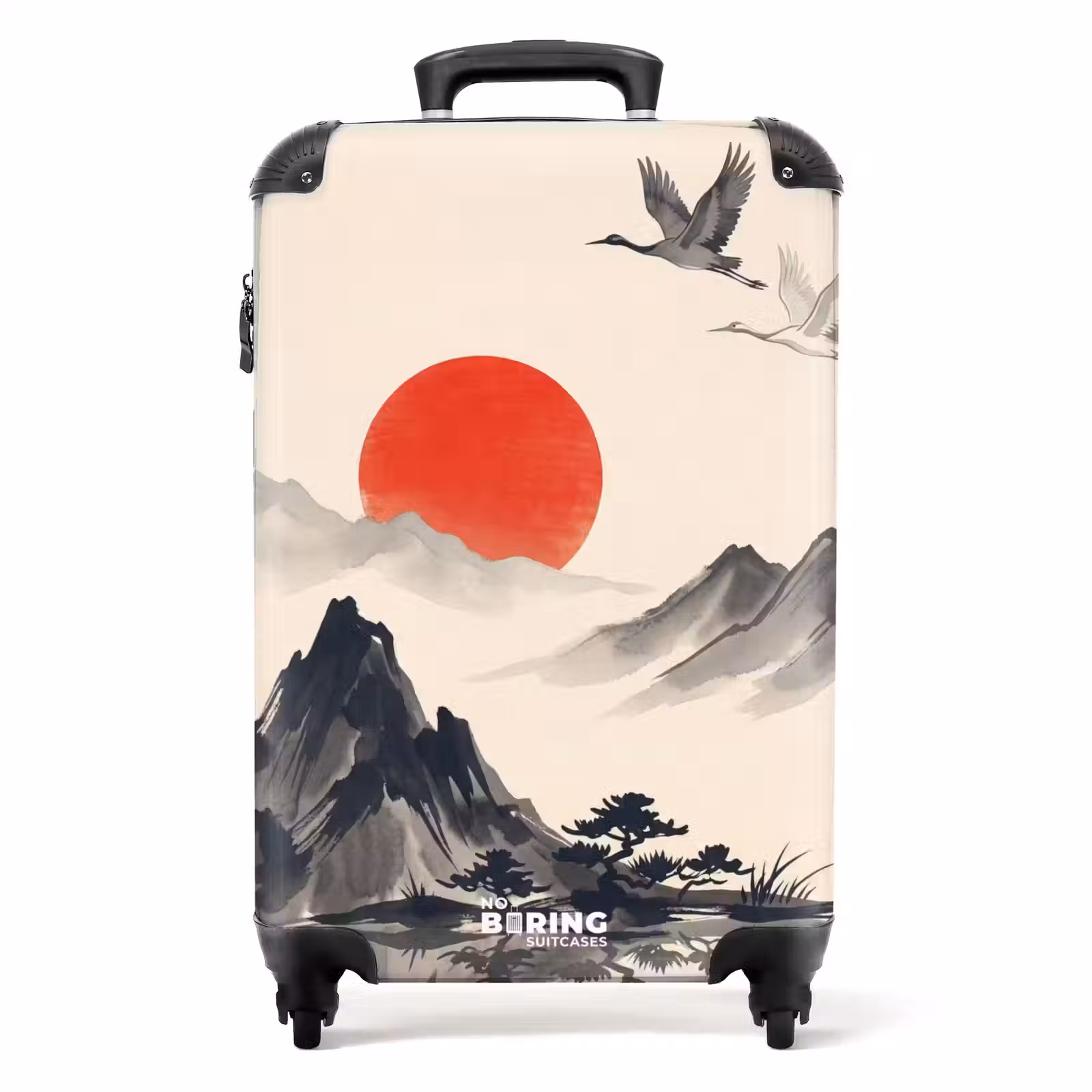 Suitcase - Oriental - Cranes - Landscape — 1