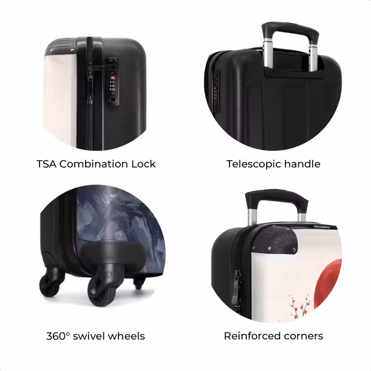 Suitcase - Cherry Blossom - Oriental - Red — 8