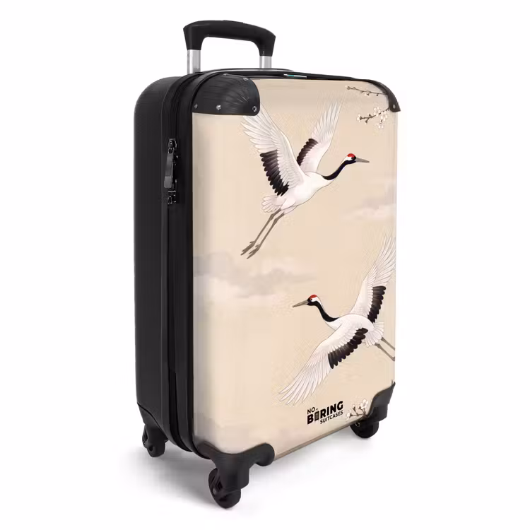 Suitcase - Cranes - Blossom - Beige — 2
