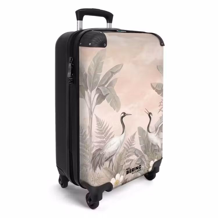Suitcase - Cranes - Nature - Pink — 2