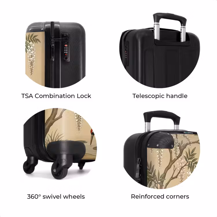Suitcase - Cranes - Water - Beige — 8