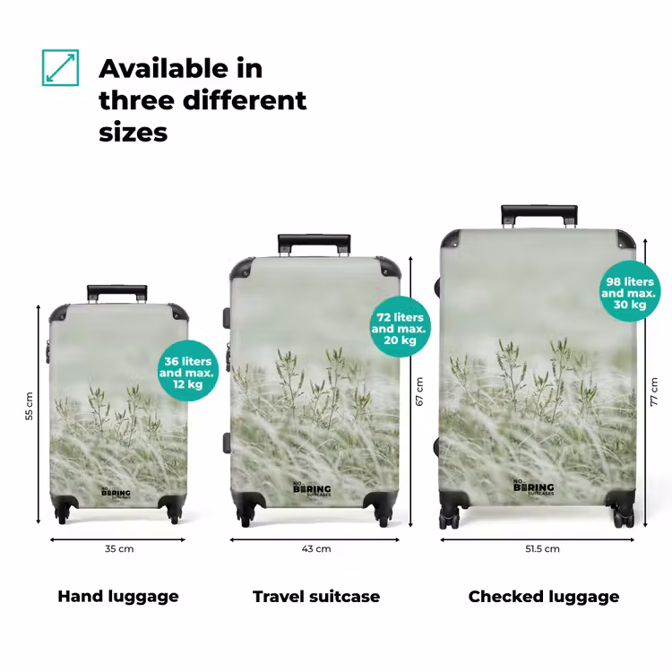 Suitcase - Grasses - Minimalist - Green — 1
