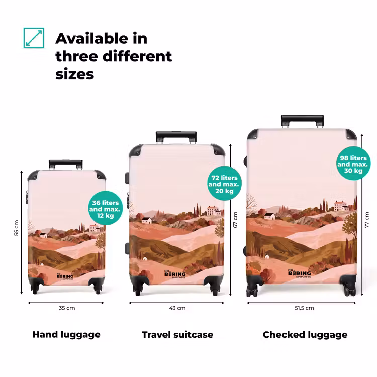 Suitcase - Hilly Landscape - Graphic - Terracotta — 1