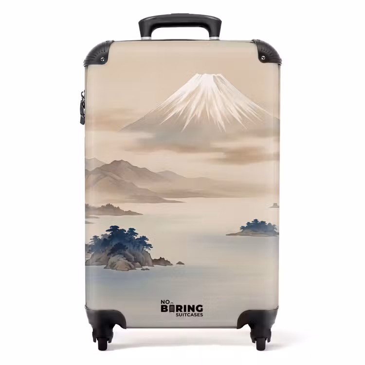 Suitcase - Japanese - Landscape - Beige — 1