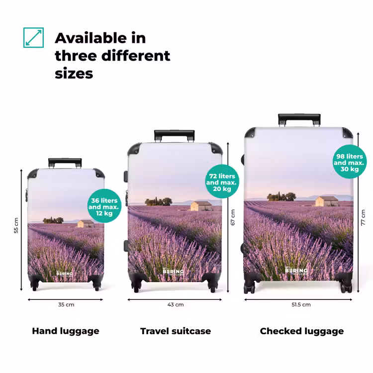 Suitcase - Lavender - Landscape - Serene - Purple — 1