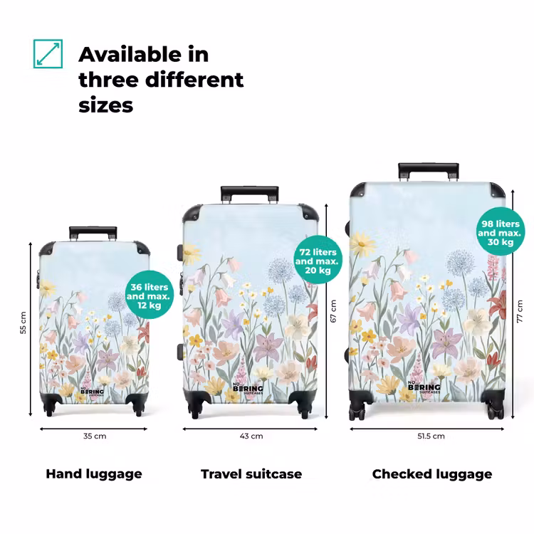 Suitcase - Meadow Flowers - Illustration - Colorful — 1