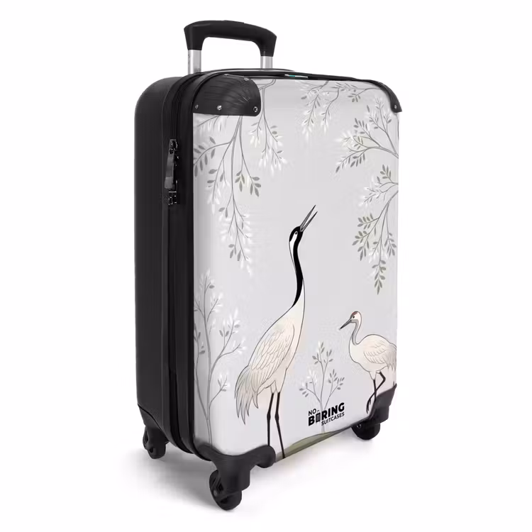 Suitcase - Minimalist - Cranes - Blue — 2