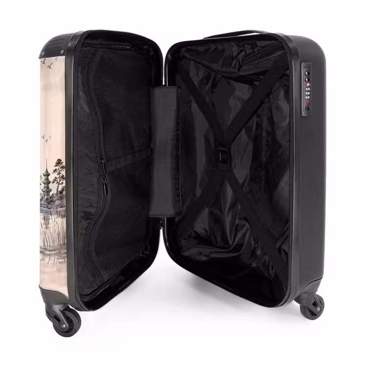 Suitcase - Mountain Peak - Lake - Blossoms — 5