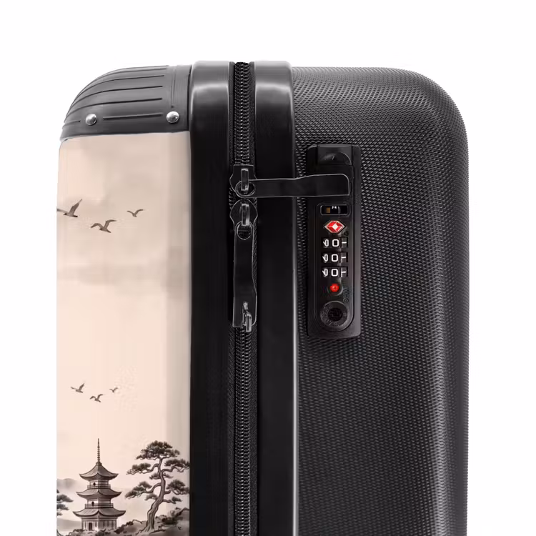 Suitcase - Mountain Peak - Lake - Blossoms — 6